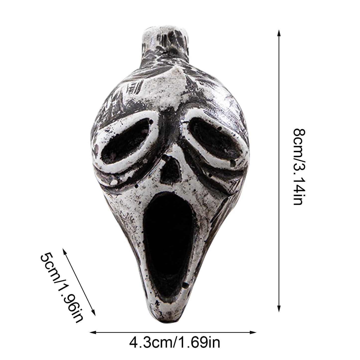 Aztec Death Whistle Skull Spooky Human Death Scream Loud Whistle Authentic Human Prank Battle Whistle Camping Emergency Tools