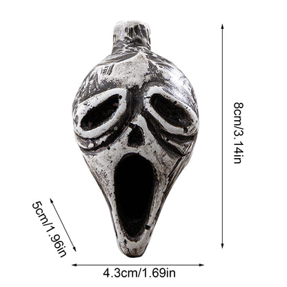 Aztec Death Whistle Skull Spooky Human Death Scream Loud Whistle Authentic Human Prank Battle Whistle Camping Emergency Tools