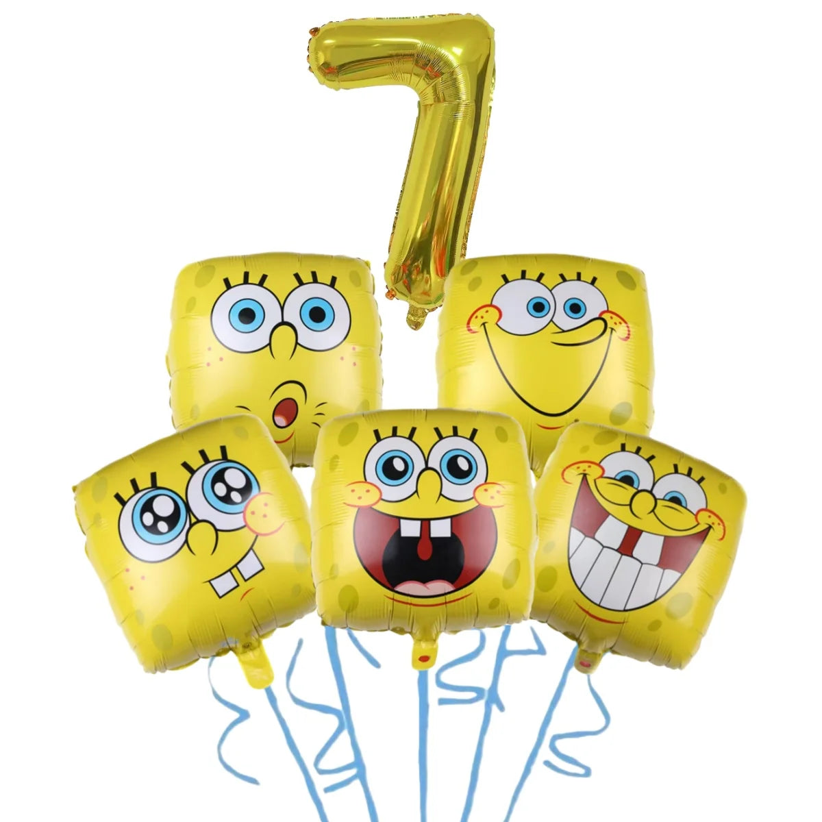 Cartoon SpongeBob Theme Birthday Party Balloon Disposable Tableware Mask Flag Candy Box Backpack Baby Shower party supplies