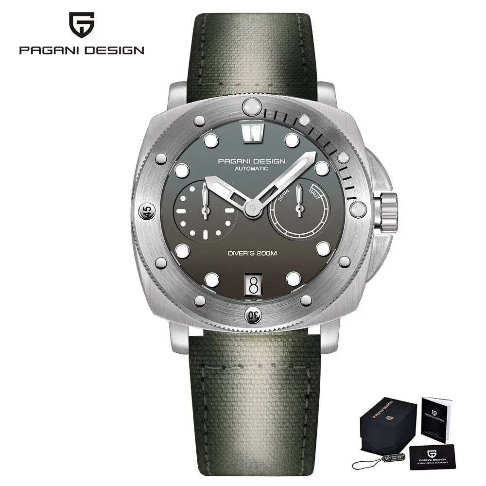 PAGANI Automatic Mechanical Watch Diver 200M Waterproof Sapphire