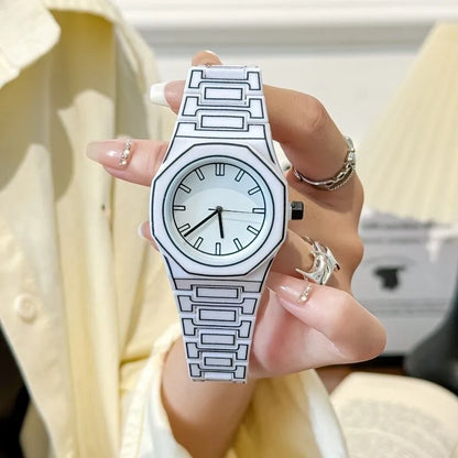 Men's and women's casual, simple and fashionable silicone strap, quartz watch