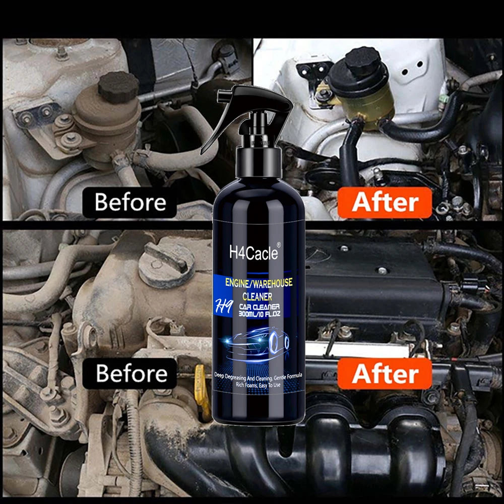 H9 Car Engine Degreaser Foaming No Water Degreaser Remove Heavy Duty Grease