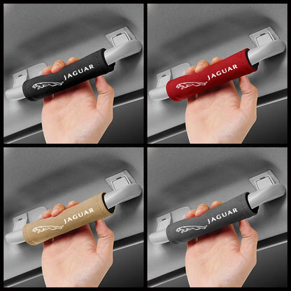 Car Roof Handle Protection Pull Gloves Auto Emblem Accessories For Jaguar X S F XF XE XJ XK XEL XFL XJL XJ6 XJS XKR XFR F-Type
