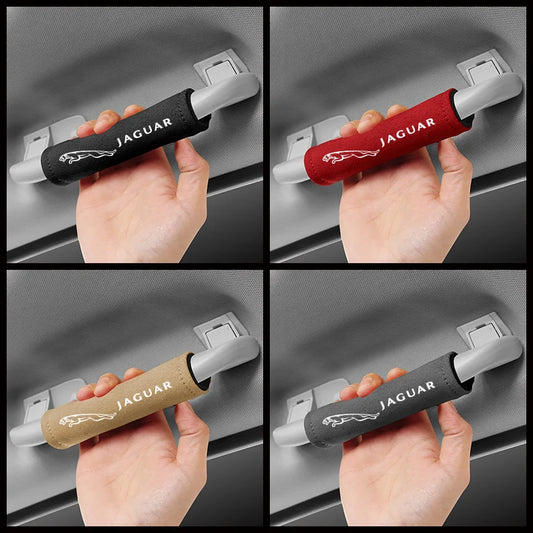 Car Roof Handle Protection Pull Gloves Auto Emblem Accessories For Jaguar X S F XF XE XJ XK XEL XFL XJL XJ6 XJS XKR XFR F-Type