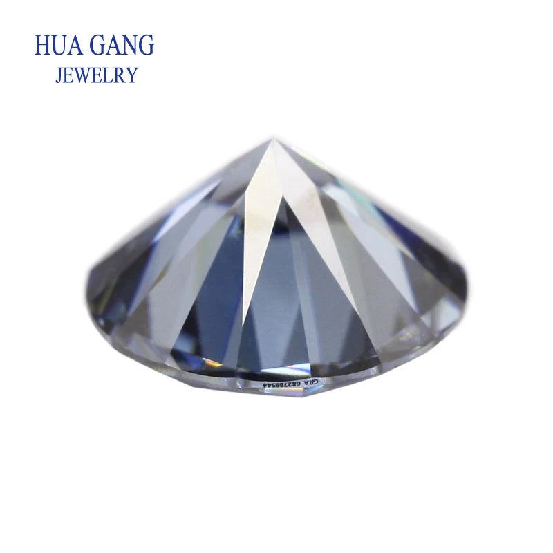 Royal Blue Color Loose Moissanite Stone Sapphire Gemstone 0.5~3ct Round Beads VVS1 Excellent Cut Test Positive Diamonds