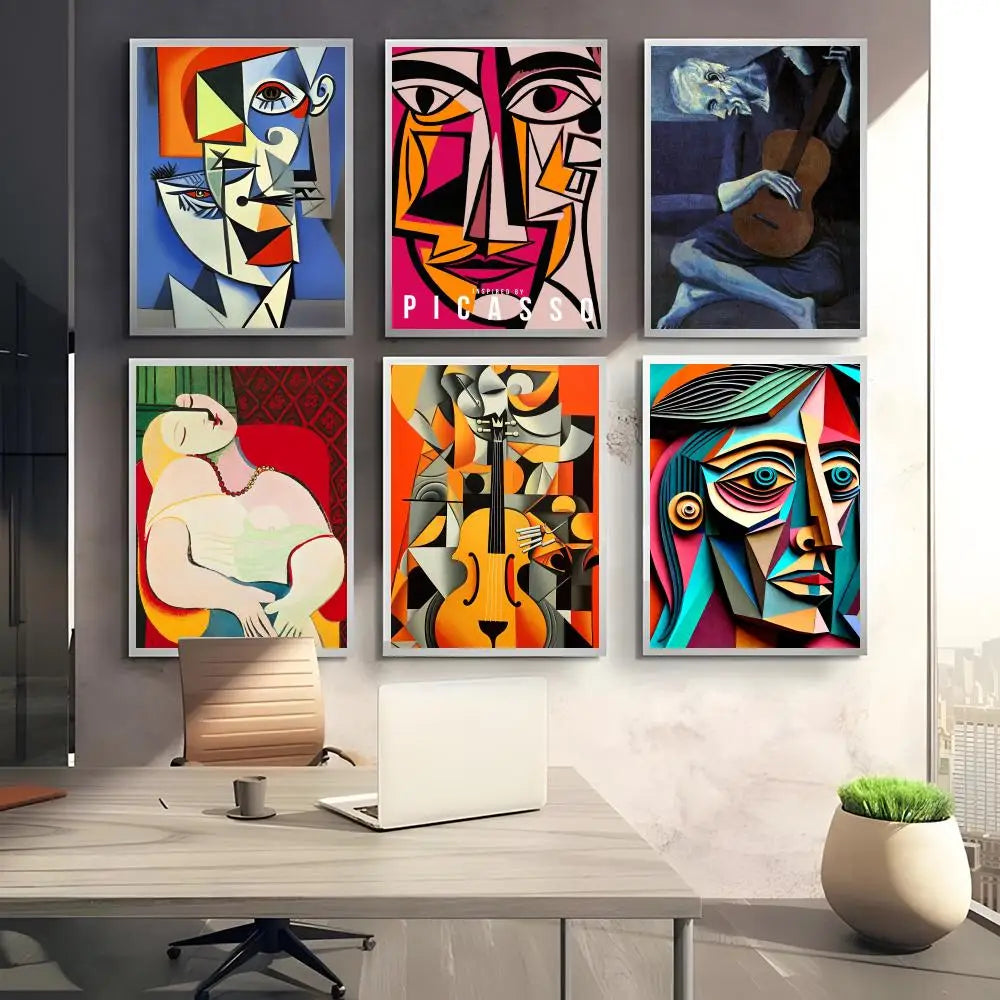 Picasso Painting Calligraphy Canvas Poster: Crease Free Waterproof Durable All Space Wall Decor