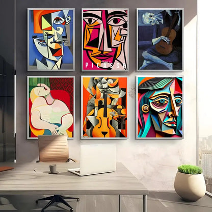 Picasso Painting Calligraphy Canvas Poster: Crease Free Waterproof Durable All Space Wall Decor