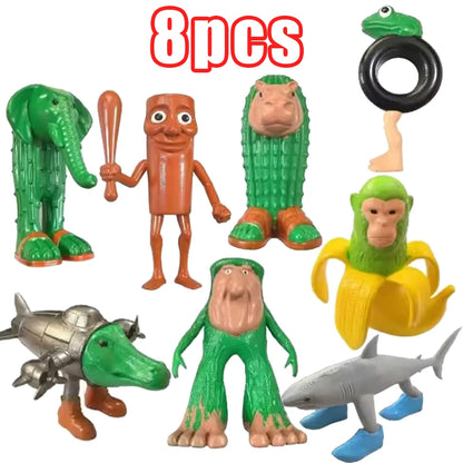 Brainrot Tung Sahur Figure Toy Tralalero Tralala Figures Bombardino Crocodilo Shimpanzini Bananini Toys