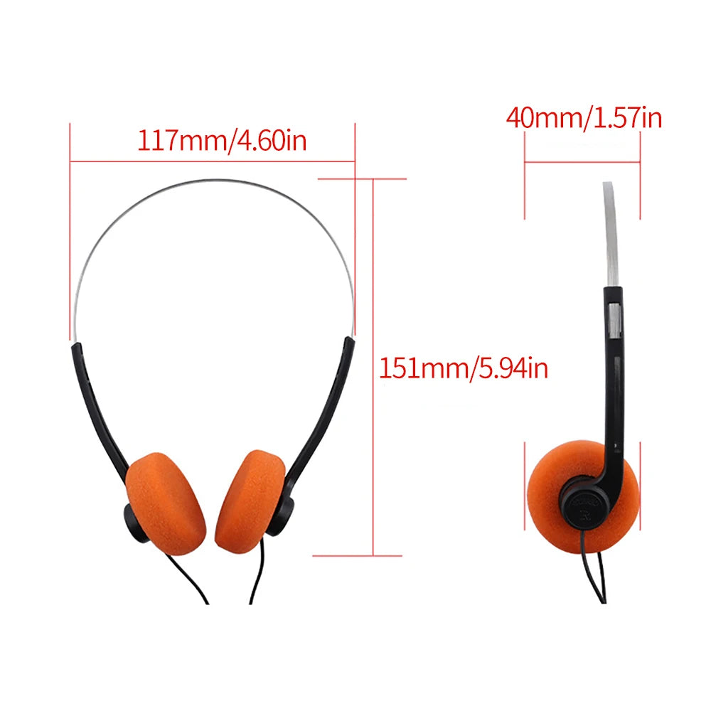 American Psycho Wired Stereo Headphones 3.5mm Retro Vintage Style for Walkman CD Player Computer