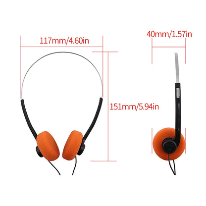 American Psycho Wired Stereo Headphones 3.5mm Retro Vintage Style for Walkman CD Player Computer