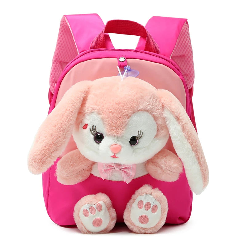 Plush Rabbit Backpack Kids School Bag Cute Cartoon Back To School September