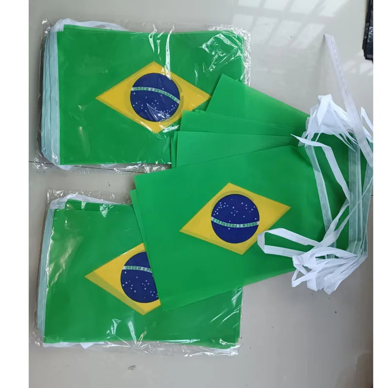 20pcs/set Brazil flags Pennant String Banner Buntings Political Party Elections