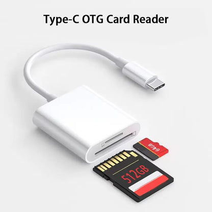 2in1 USB-C Card Reader USB C To SD Card OTG SD/TF Memory Converter Multifunctional Data