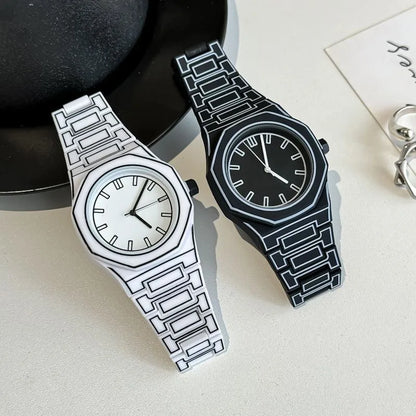 Men's and women's casual, simple and fashionable silicone strap, quartz watch