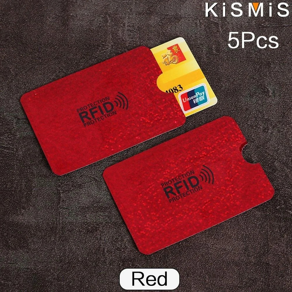 5X Ultrathin Anti Rfid Wallet Blocking Reader Lock Bank Card Holder Credit Card Protection