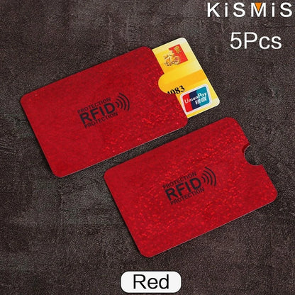 5X Ultrathin Anti Rfid Wallet Blocking Reader Lock Bank Card Holder Credit Card Protection