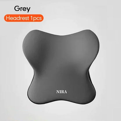 Memory Foam Car Headrest & Lumbar Support Cushion – Universal Neck & Back Comfort Pillow