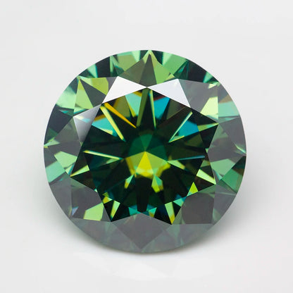 Pink Black Green Blue Yellow Purple Gray Red Loose Moissanite with Certificate Round Moissanite Stone GRA Diamonds Gemstones