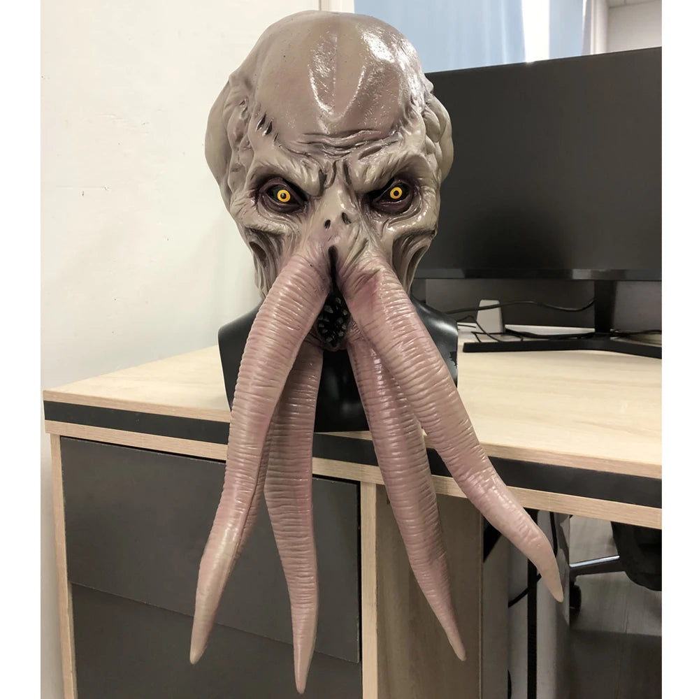 Gate 3 Lllithid Squiddy Mask Cosplay Octopuses Monster Latex Halloween Party