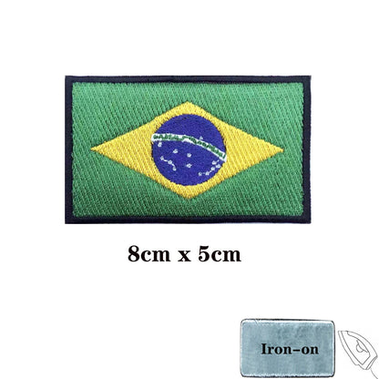 Brazil Patches Embroidered Patch Loop Iron On Embroidery