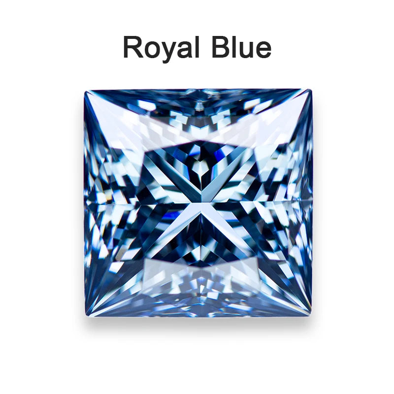 Moissanite Loose Stone VVS1 Princess Cut Charms Jewelry Making with Certificate