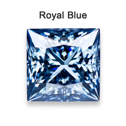 Moissanite Loose Stone VVS1 Princess Cut Charms Jewelry Making with Certificate
