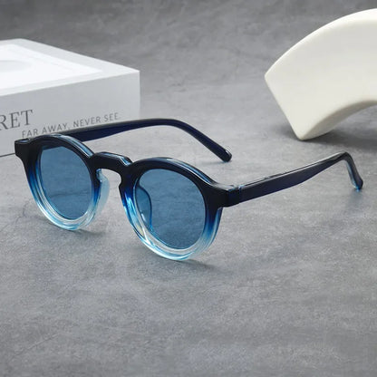 Small Frame Round Frame Uv Sunglasses Retro Sunglasses Cross-Border Sunglasses For Men'S Fashion Travel Accessory Outdoor Use