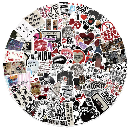 10/50/100/150pcs Downtown Y2K Girls Aesthetics Retro Graffiti Stickers Phone Guitar Laptop Suitcase Waterproof Sticker Kids Toy