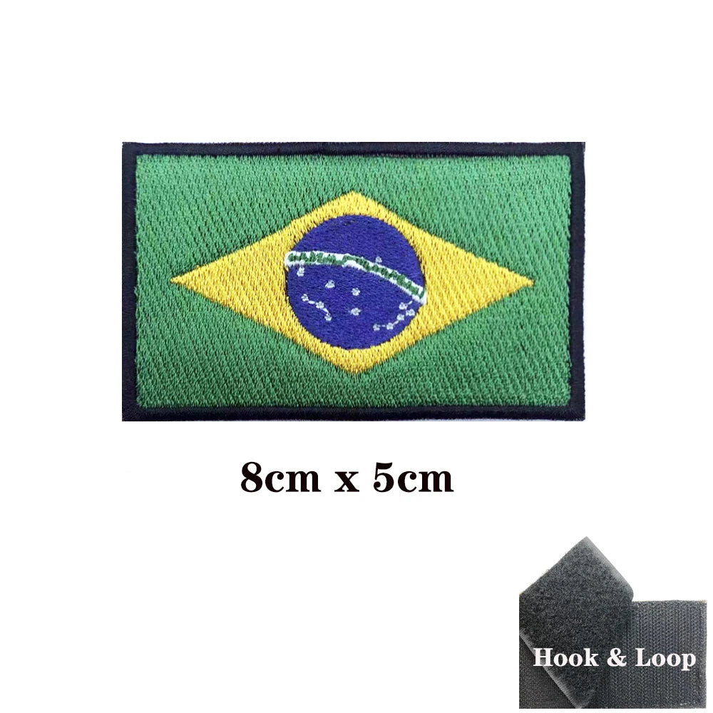 Brazil Patches Embroidered Patch Loop Iron On Embroidery