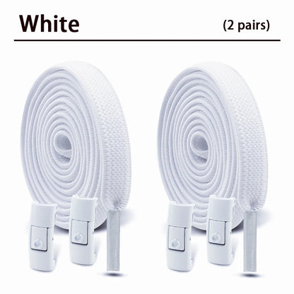 Elastic Laces Sneakers Tennis No Tie Shoe laces Lock Shoelaces without ties Kids Adult Shoelace Shoes Accessories 1Pair/2Pair