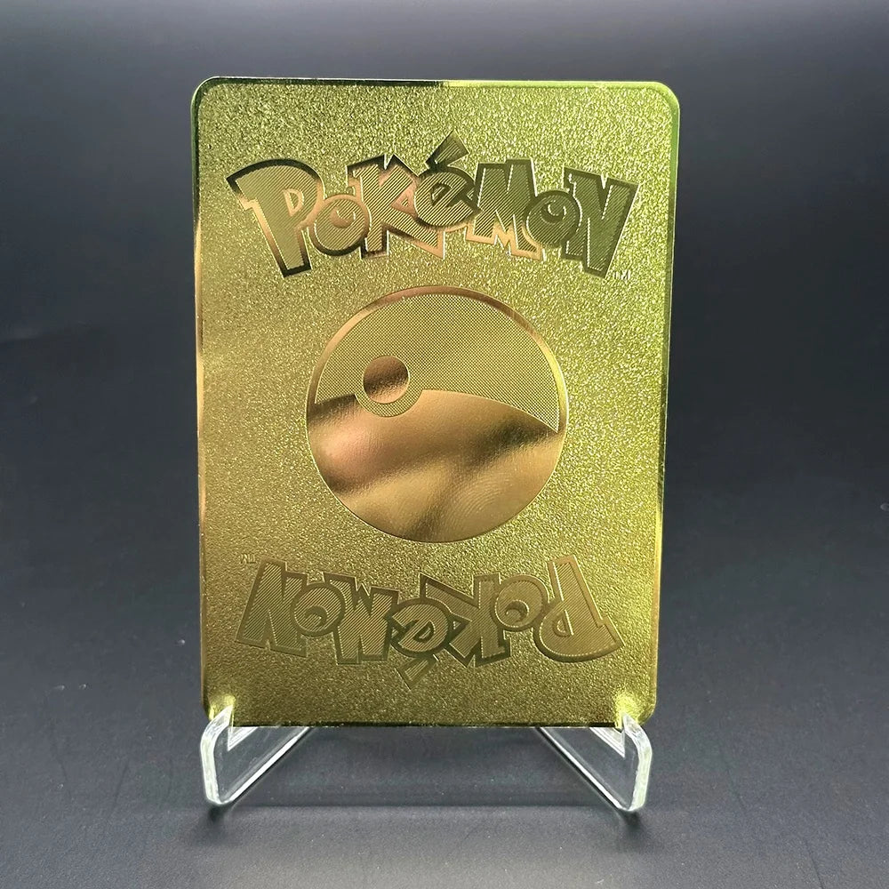 RARE Pikachu Metal PTCG CARD English Version TCG 25th ANNIVERSARY GAME Gold Edition