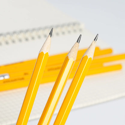 Yellow Wooden HB Pencils with Erasers for Office Art Drawing Pack of 100/50/30/20/10 Pcs