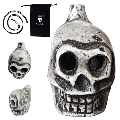 Aztec Death Whistle Skull Spooky Human Death Scream Loud Whistle Authentic Human Prank Battle Whistle Camping Emergency Tools