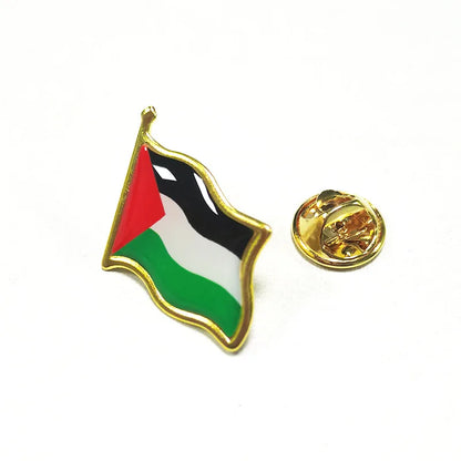 6Pcs Palestine Pin National Flag Brooch Country Metal Enamel Badge FREE PALESTINE