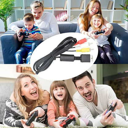 6ft/1.8m Audio Video AV Cable For PS3/PS2/PS1 TV Connection Cable
