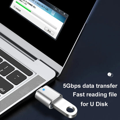 USB 3.0 To Type C Adapter LED OTG To USB C USB-A To Micro USB Type-C Female Connector For HUAWEI Samsung Xiaomi POCO Adapters