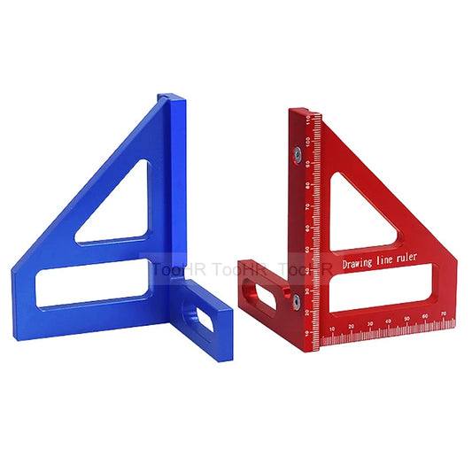 Wood Square Protractor Aluminum Miter Triangle Ruler Measuring Tool