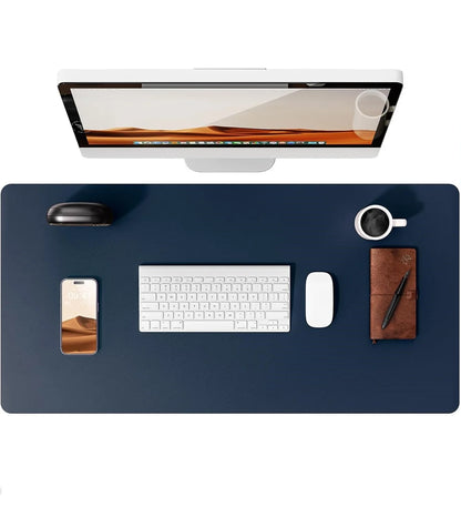 Mouse Pad Office Desk Mat Leather Desk Pad Protector Non-Slip PU Leather Desk Blotter