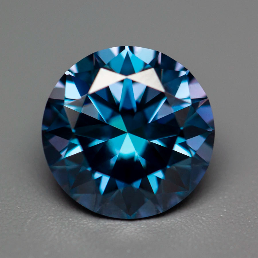 Pink Black Green Blue Yellow Purple Gray Red Loose Moissanite with Certificate Round Moissanite Stone GRA Diamonds Gemstones