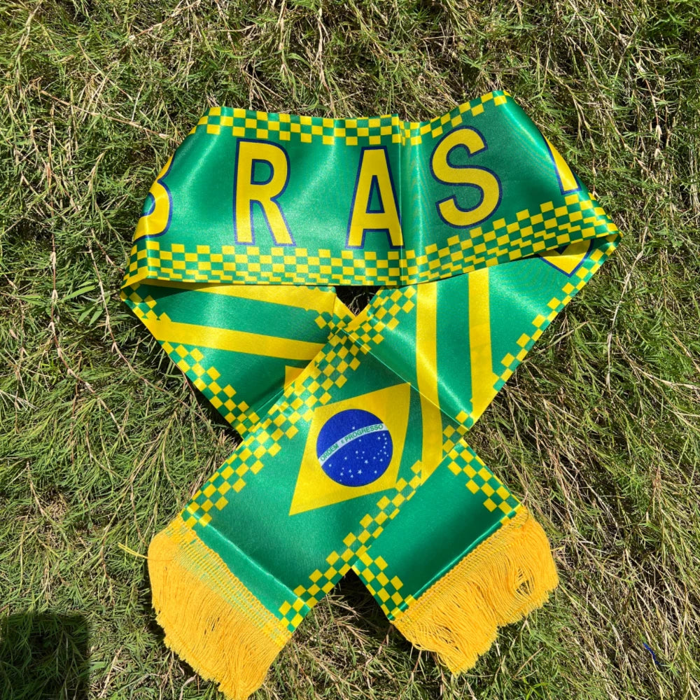Brazil flag scarfs14x130cm Brazil flag scarf Presidential Election