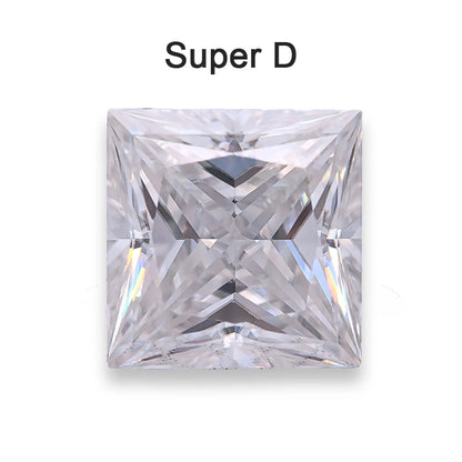 Moissanite Loose Stone VVS1 Princess Cut Charms Jewelry Making with Certificate