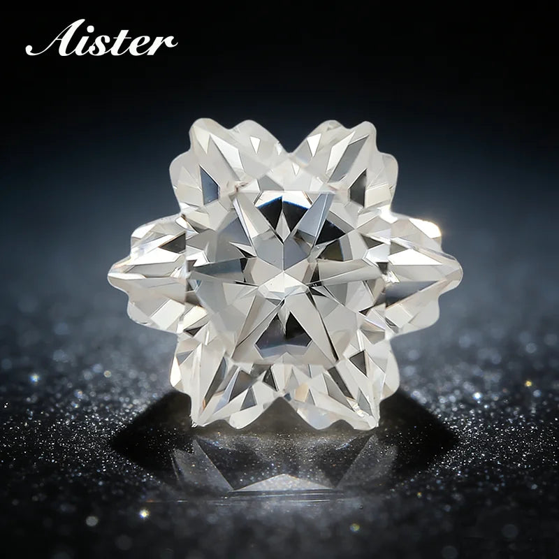 RARE Snowflake Cut Moissanite Loose Stones D Color Moissanite Certificate