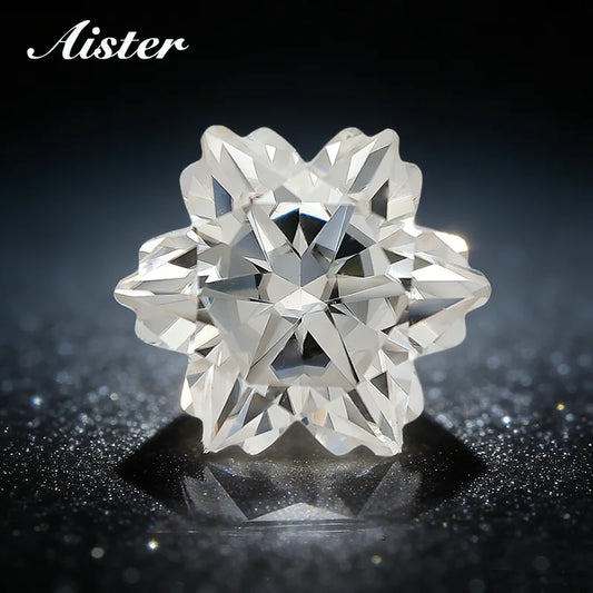 RARE Snowflake Cut Moissanite Loose Stones D Color Moissanite Certificate