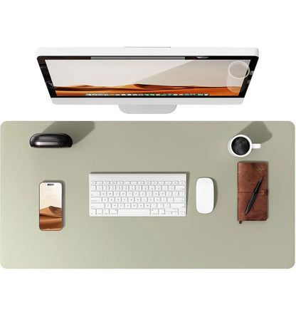 Mouse Pad Office Desk Mat Leather Desk Pad Protector Non-Slip PU Leather Desk Blotter