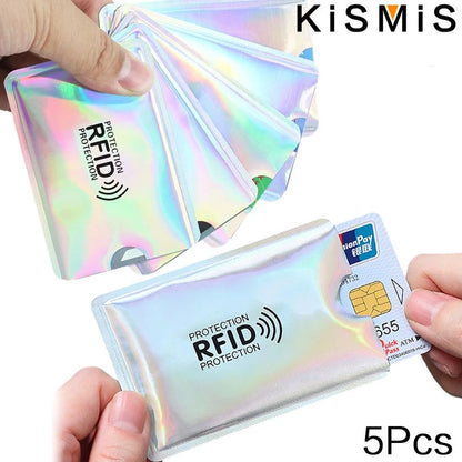5X Ultrathin Anti Rfid Wallet Blocking Reader Lock Bank Card Holder Credit Card Protection