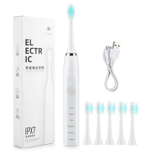 Sonic Electric Toothbrush USB Rechargeable IPX7 Waterproof