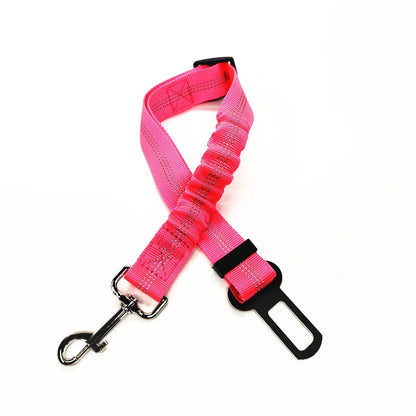 Pet Dog Seat Belt Adjustable Travel Car Safety Harnesses Lead Restraint Reflective Strap