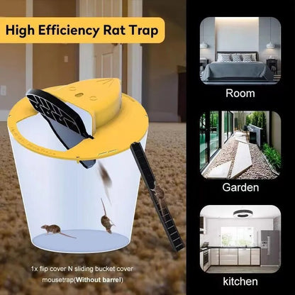 Smart Mouse Rat Trap Plastic Mousetrap Flip Bucket Door Reusable