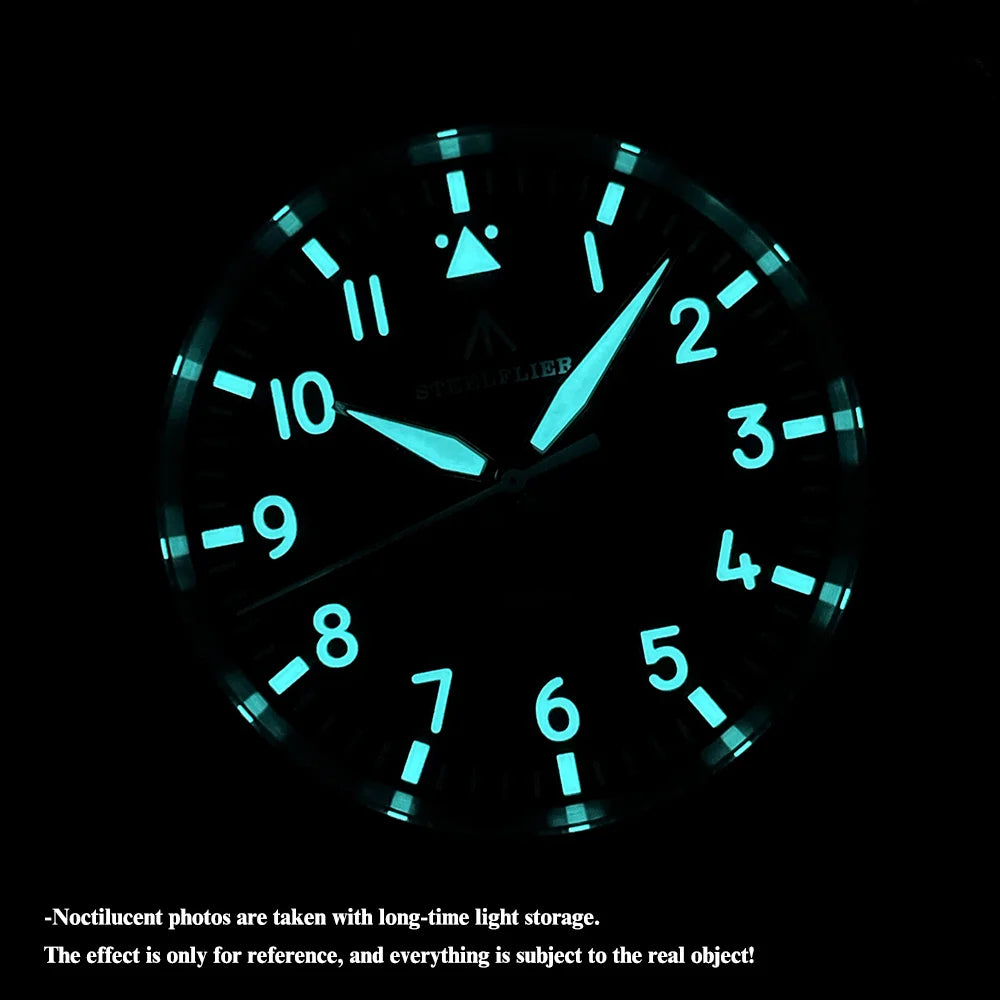 Military Watch Quartz Steel Strap Onion Crown Waterproof Sapphire Crystal Watch