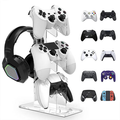 Universal 3-layer controller holder headphone game accessories transparent